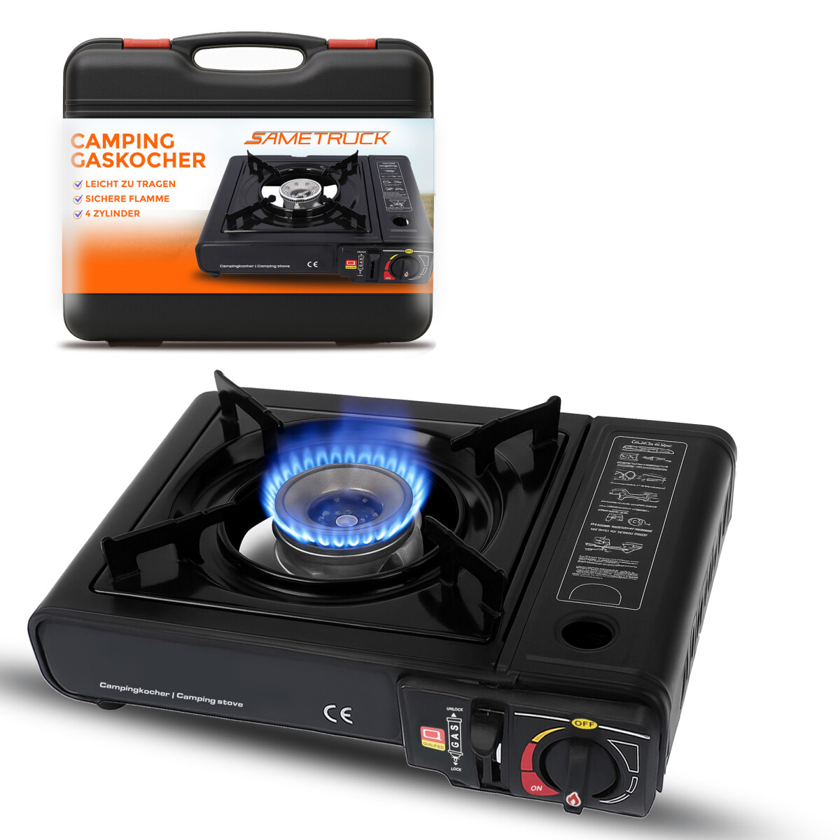 Camping Outdoor Gasherd mit Koffer