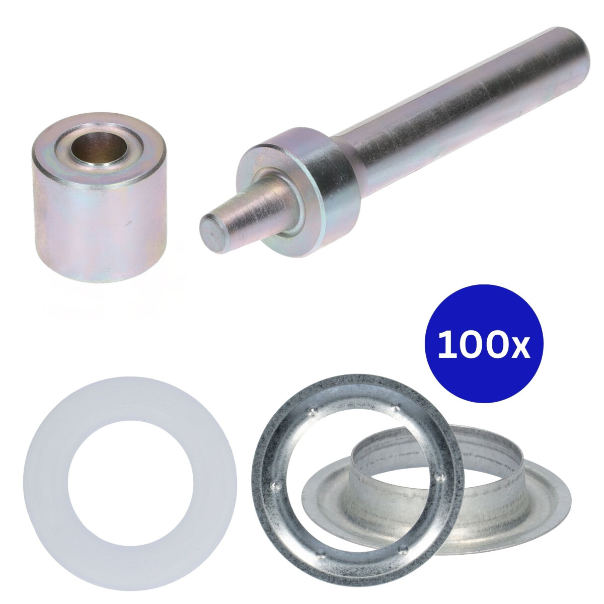 100x Planenöse Rund + 100x Unterlage 16mm Ø...