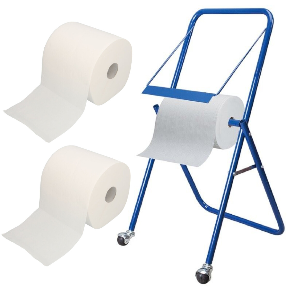 Bodenständer + 2x weiße Putzrolle 800 Blatt...
