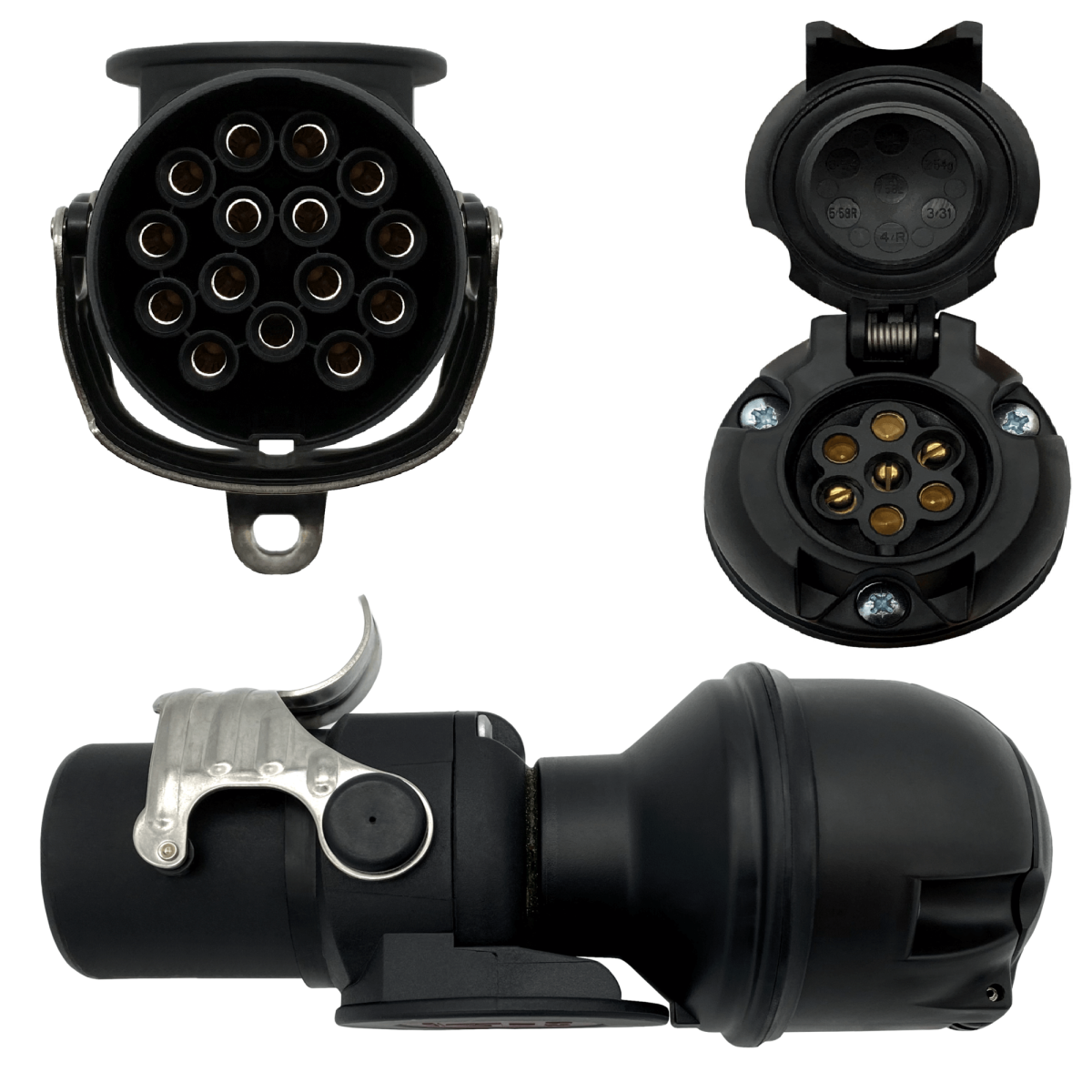 Spannungsreduzierer 15-pol 24V LKW auf 7-pol 12V...