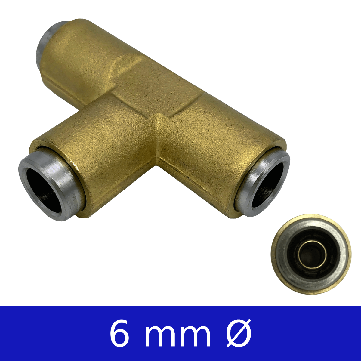 T-Stück Schnellverbinder 6mm Ø