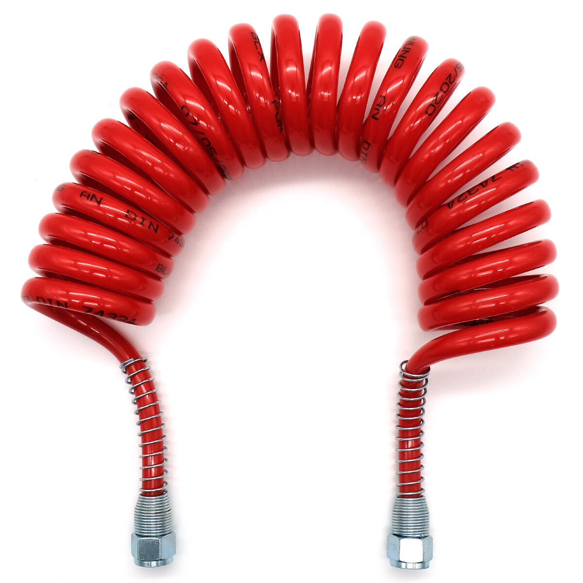 Luftwendel rot 4m M18x1,5 m. Metallknickschutz