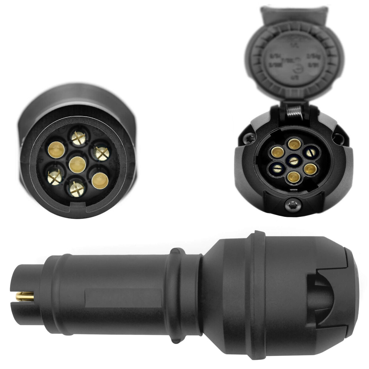 Spannungsreduzierer 7-pol 24V LKW auf 7-pol 12V...