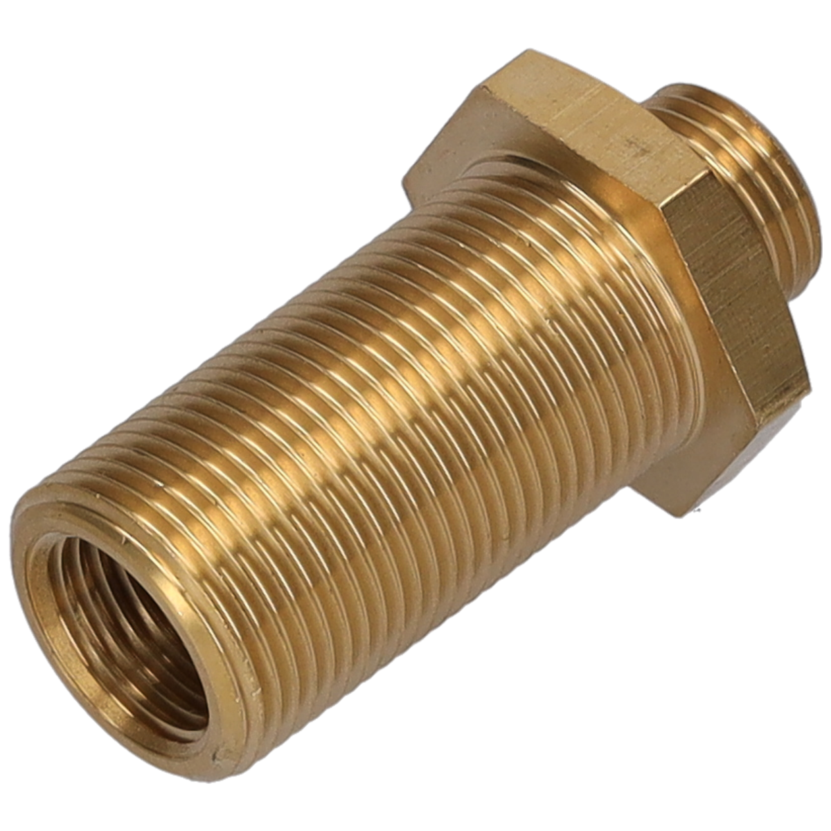 Gerader Schottstutzen M16x1,5 auf M22x1,5 AG mit M16x1,5 IG