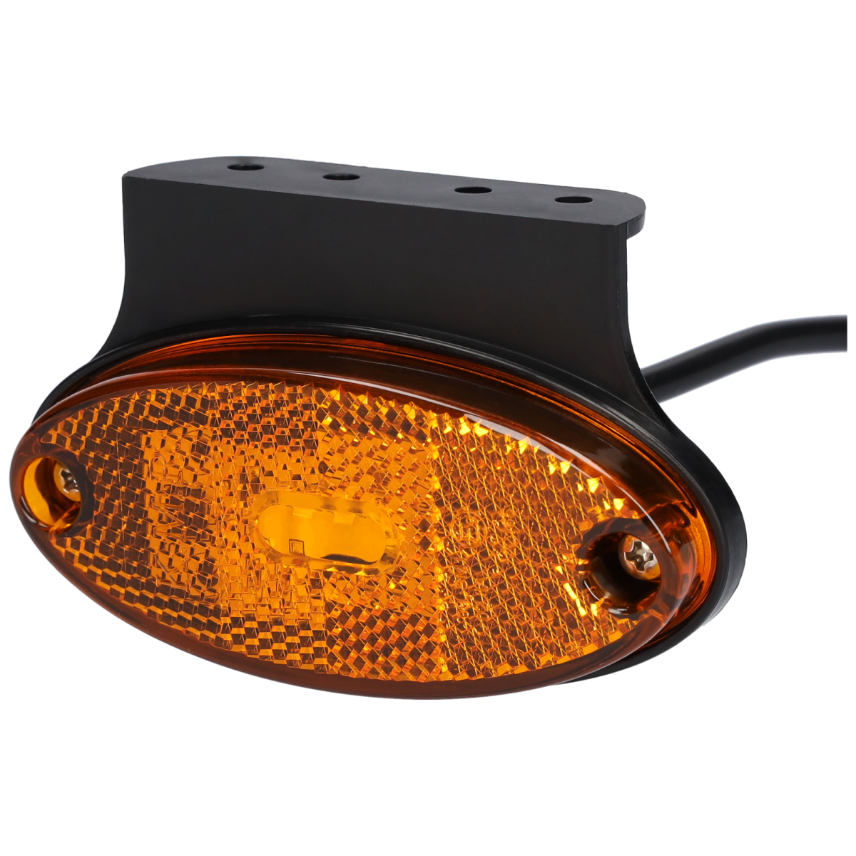 Seitenmarkierungsleuchte Oval LED orange mit Halter 12-24V