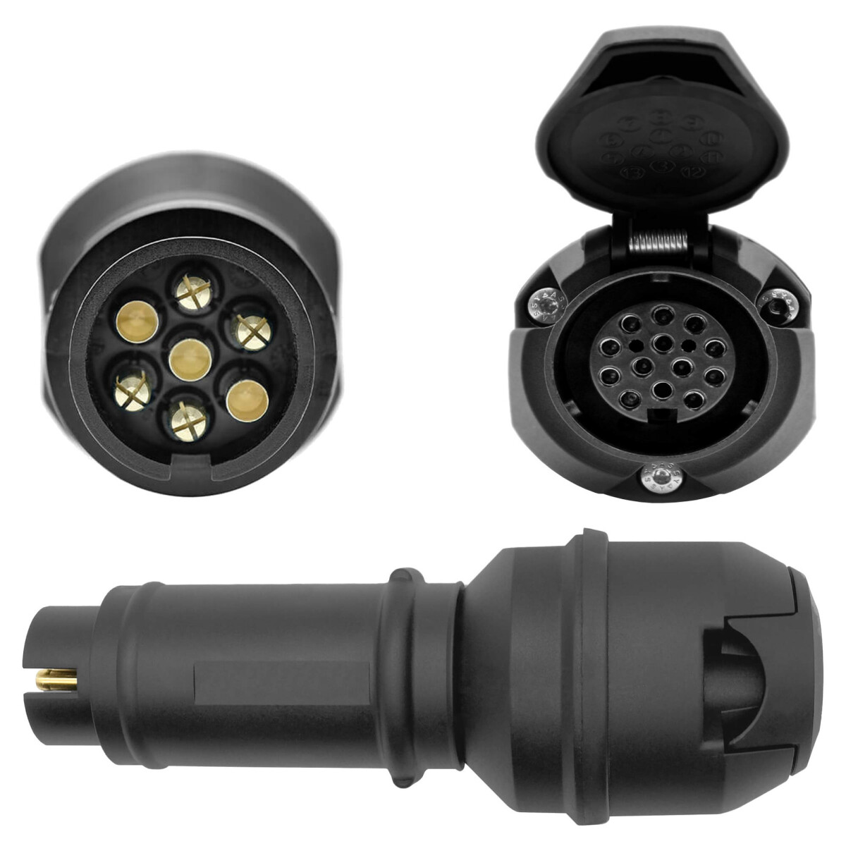 Spannungsreduzierer 7-pol 24V PKW auf 13-pol 12V...