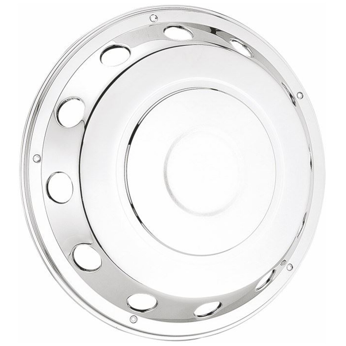 Radzierblende Edelstahl Chrom vorne geschlossen 22,5"