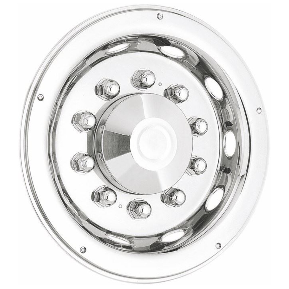 Radzierblende Chrom Edelstahl hinten 22,5"