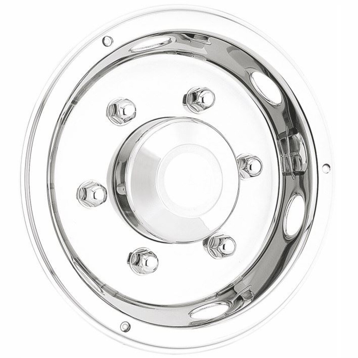 Radzierblende Chrom Edelstahl hinten 17,5"