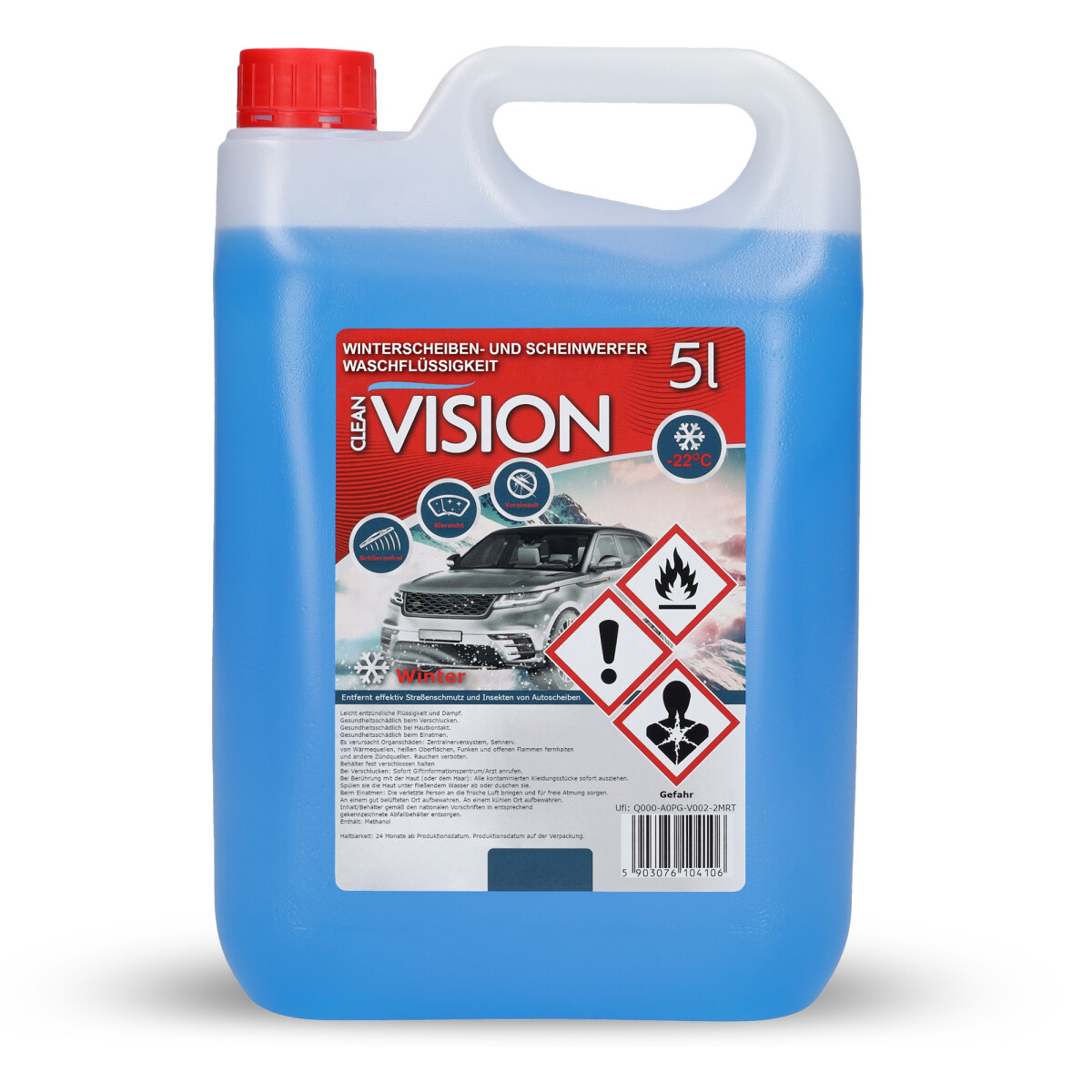 5L Scheibenfrostschutz Fertiggemischt -22° Winter