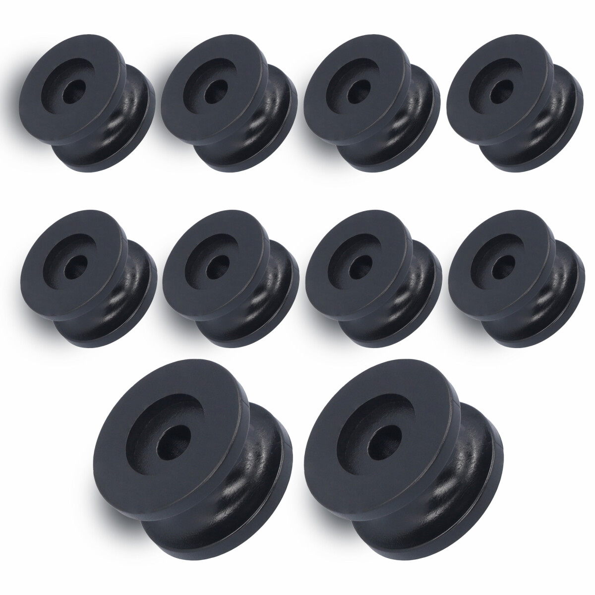 10x Rundkopf für Seile 6/8mm Ø Kunststoff...
