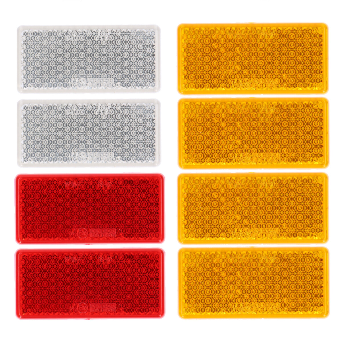 8x Rückstrahler Set 96x46x6,5mm zum kleben