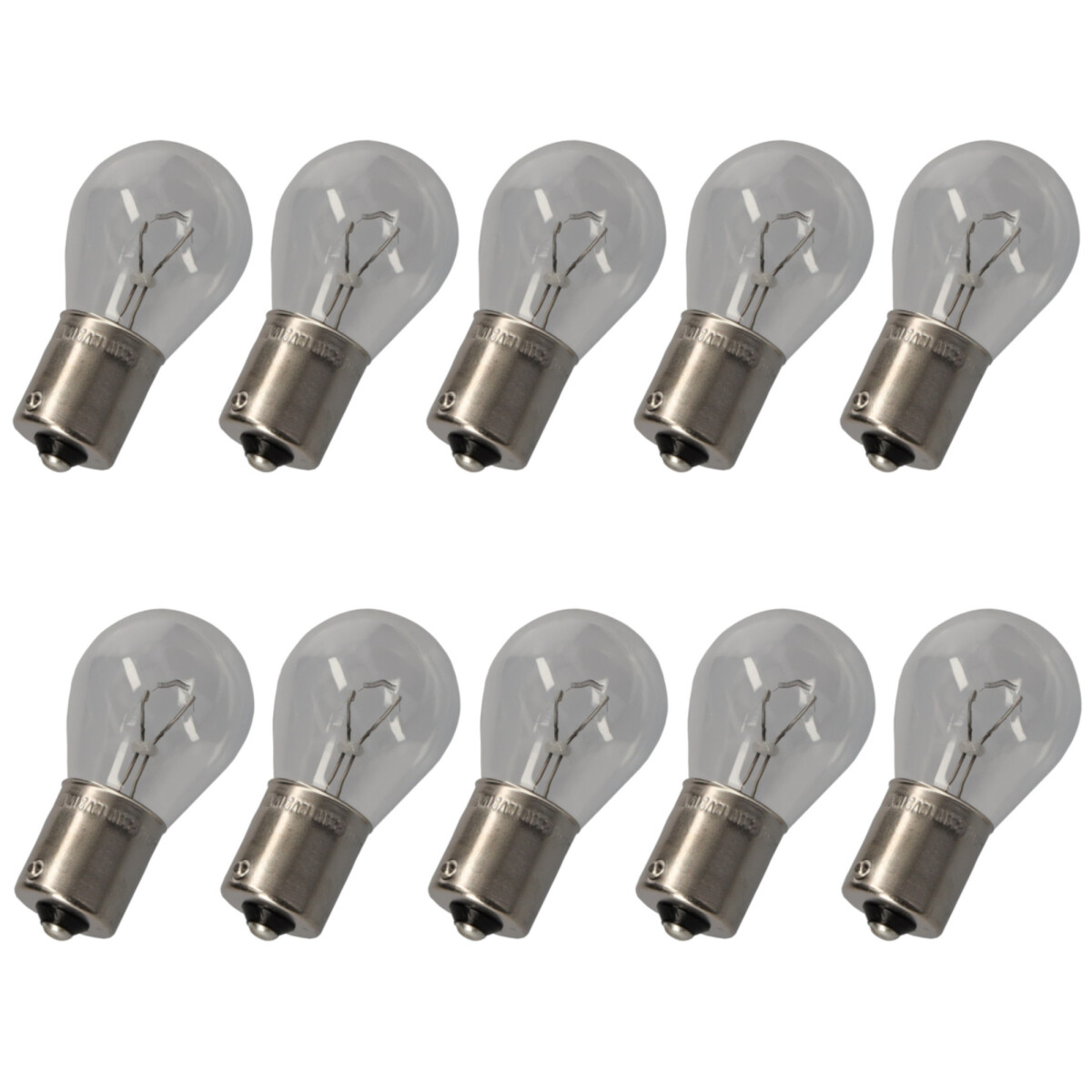 10x 12V P21W BA15s Glühlampe