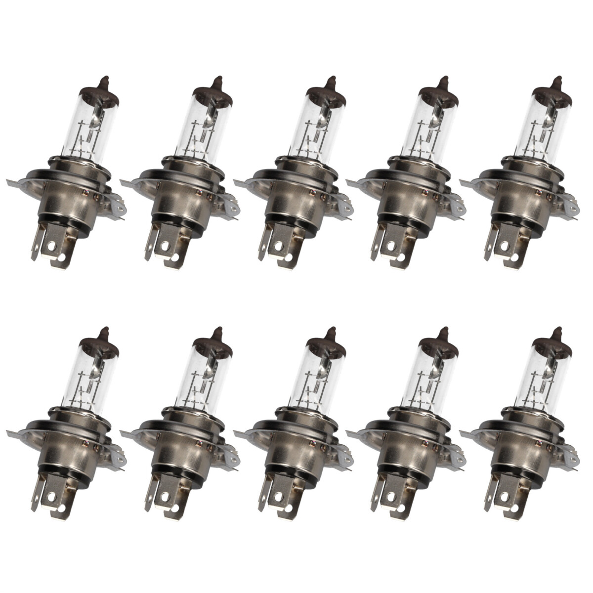 10x 12V H4 60/55W Halogen Glühlampe P43t