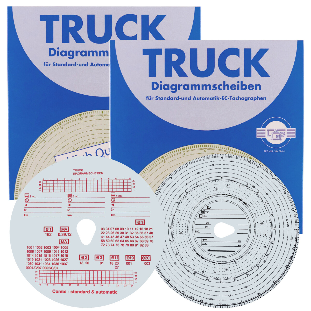 2x 100x Diagrammscheiben Tachoscheiben 140kmh km/h...
