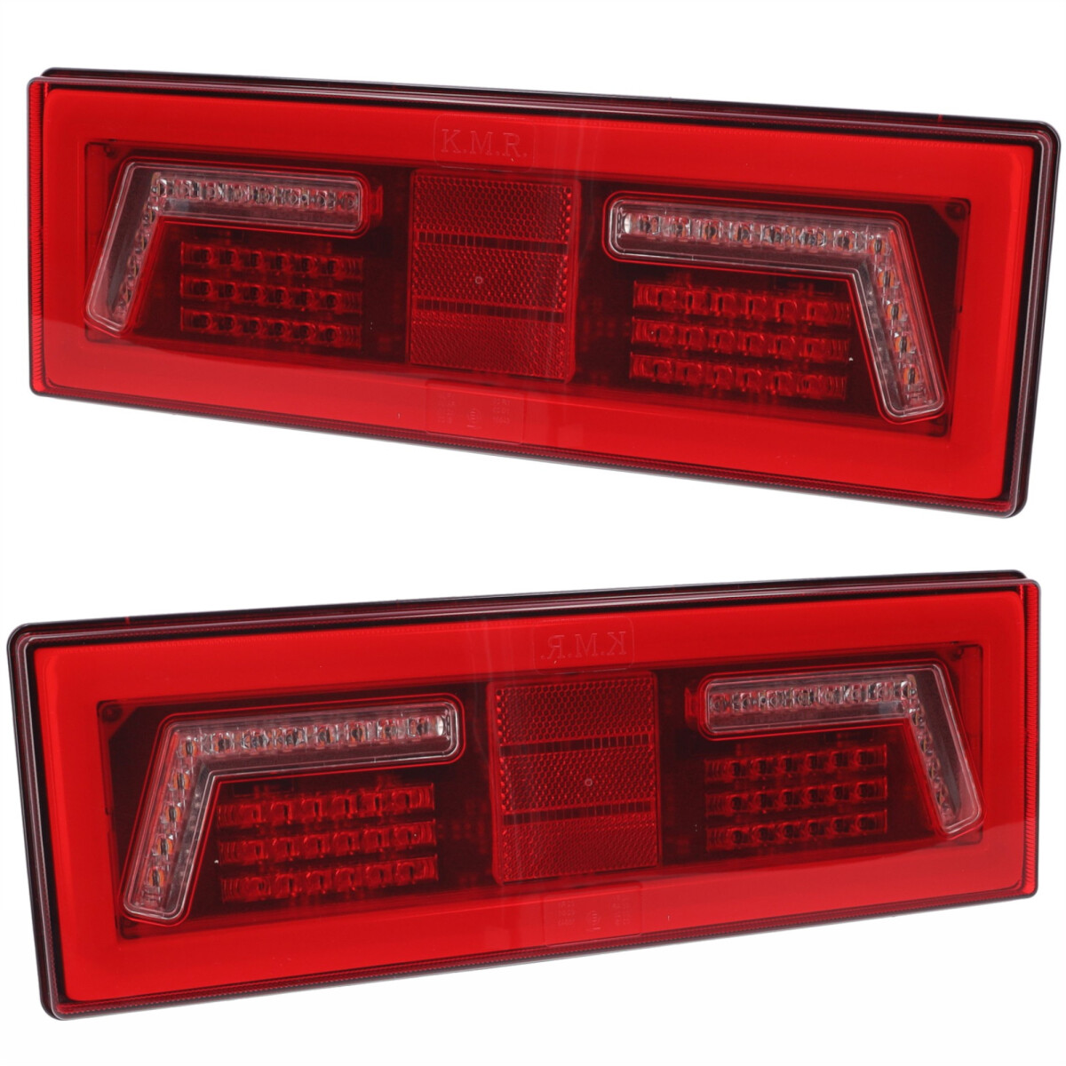 Heckleuchten SET LED Neon links rechts mit Kabel 375x130mm